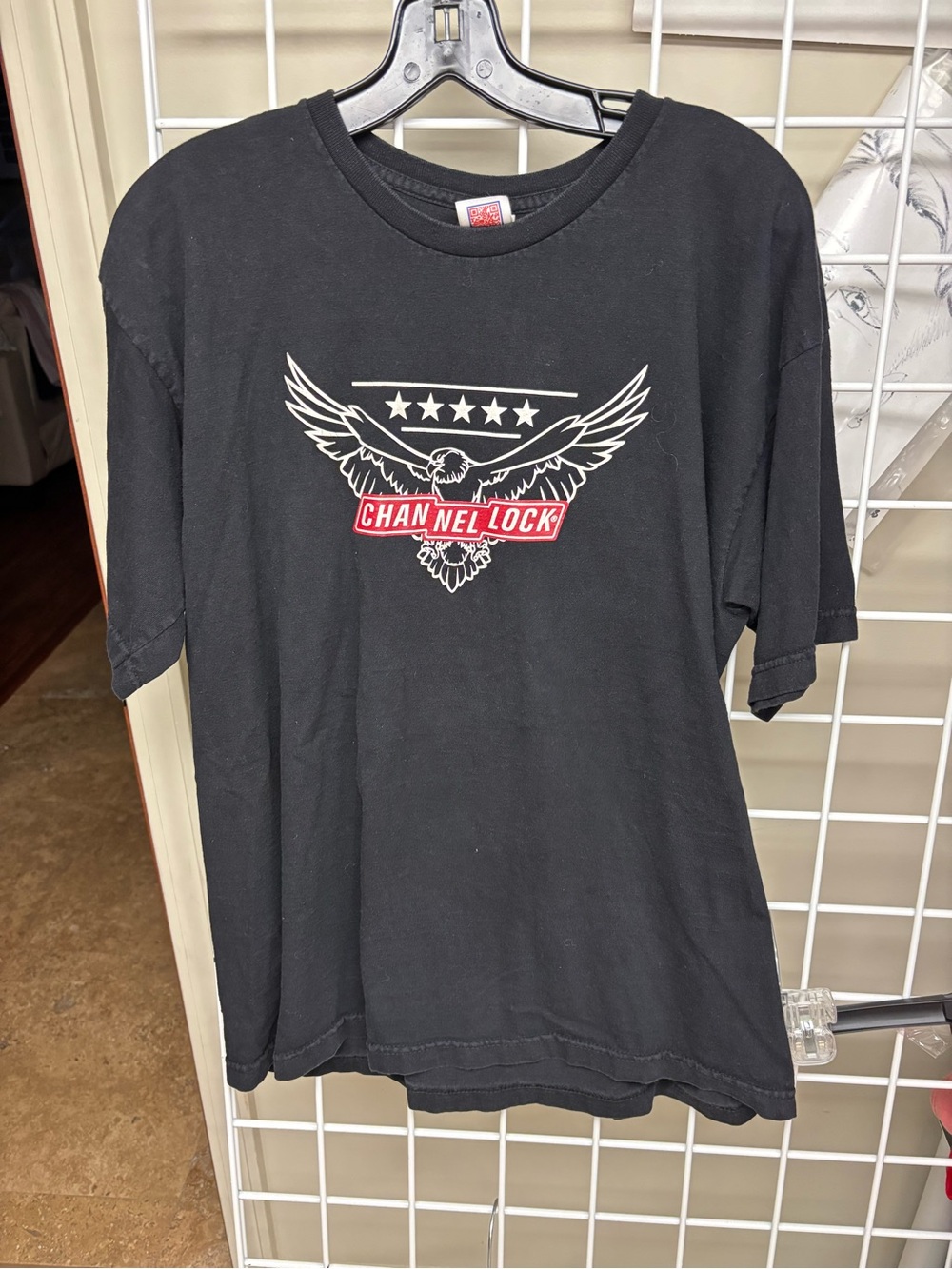 Vintage Channellock Tools Graphic T-Shirt Black Men’s Large Made In The USA EUC